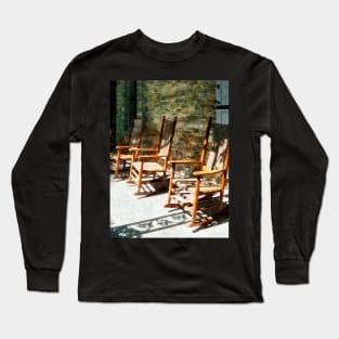 Suburbs - Three Wooden Rocking Chairs Long Sleeve T-Shirt